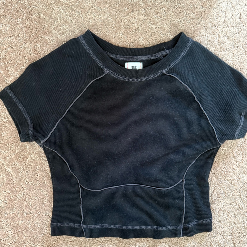 Black Short Sleeve Top